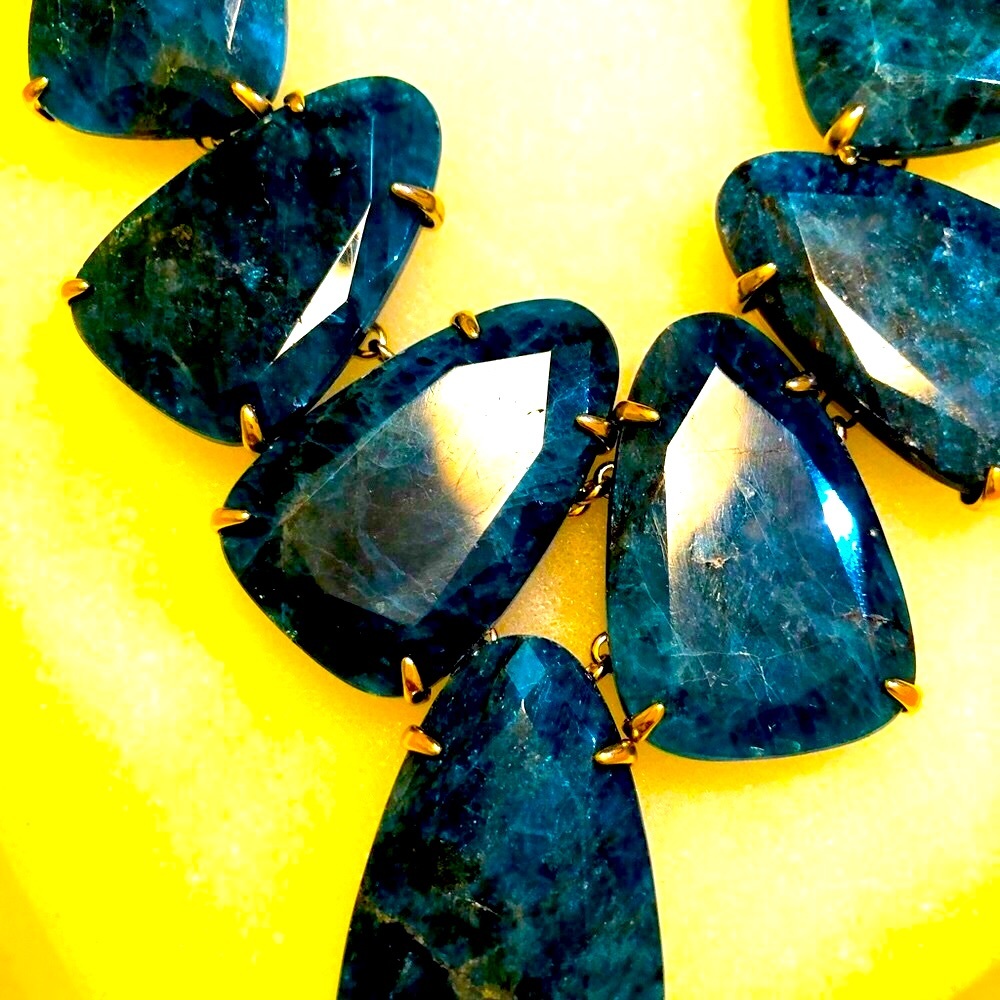 NWT RARE & Retired Kendra Scott Harlow Apatite & Yellow Gold STUNNING & Coveted! - Picture 12 of 16